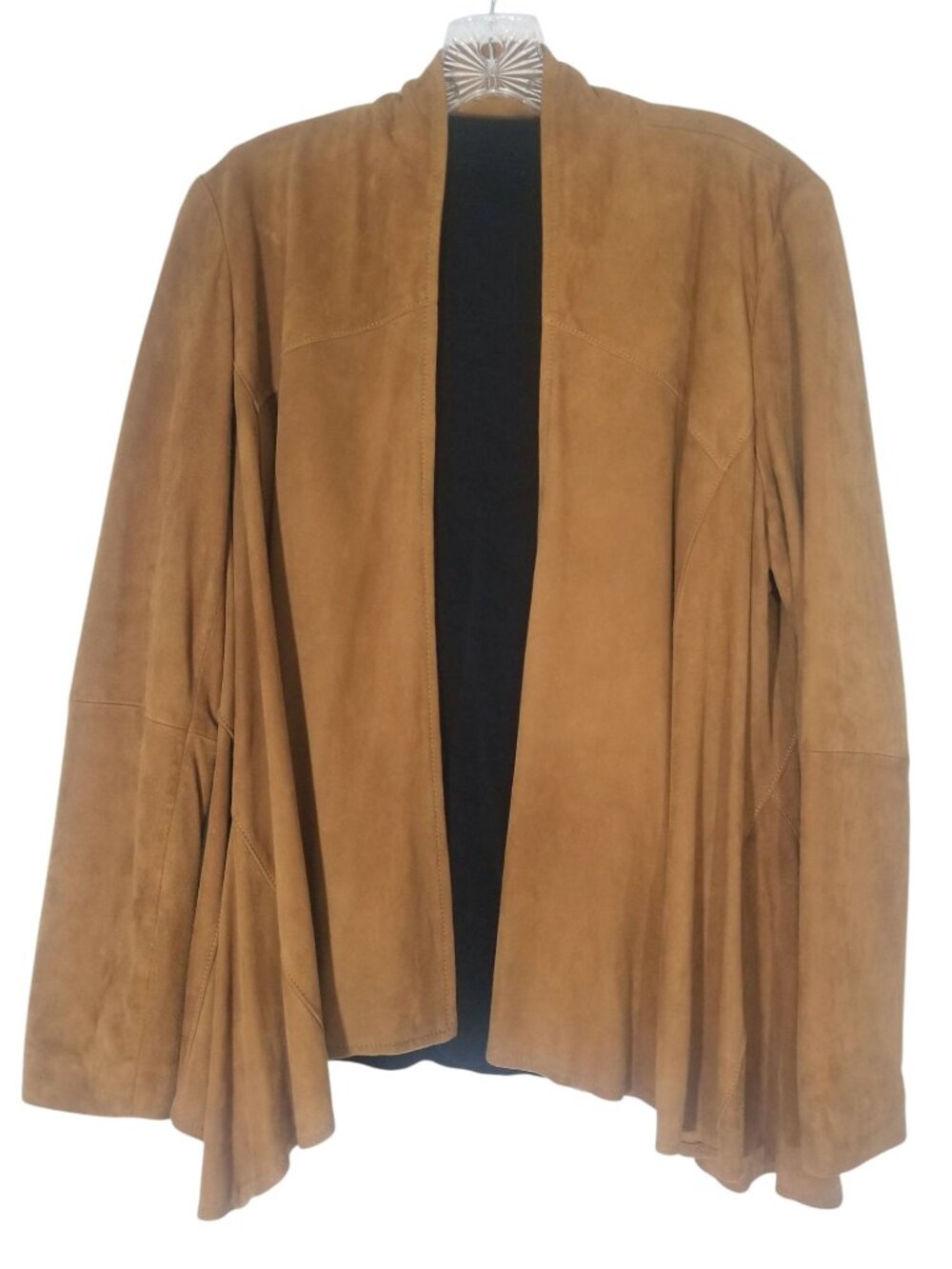 Suede Jacket Coldwater Creek Lightweight Unstructured Soft Amber Leather